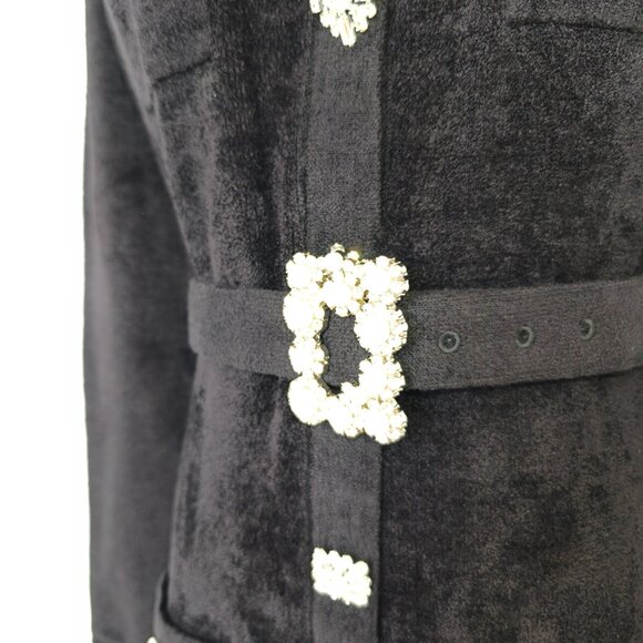 self-portrait Black Chenille Knit Mini Dress size S - Picture 9 of 13